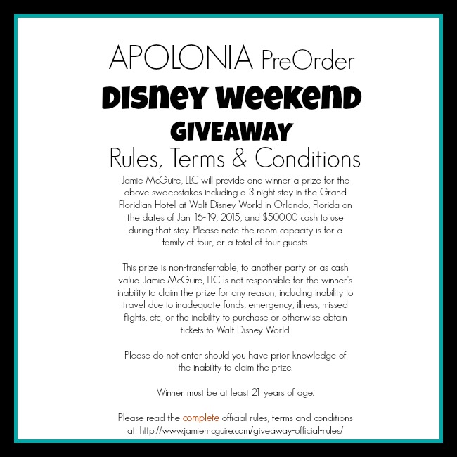 apolonia preorder giveaway OFFRULES