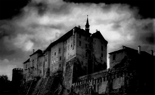 castle on the hill dark and grey